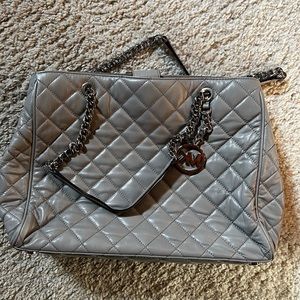 Michael Kors Quilted Gray purse